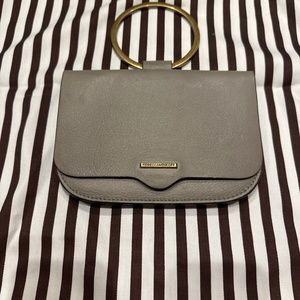 Rebecca Minkoff taupe/grey bangle wristlet